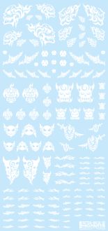 HiQ Parts Tattoo Decal 02 'Skull' White (1pc)
