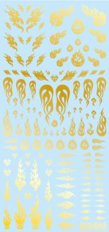 HiQ Parts Tattoo Decal 03 'Fire' Gold (1pc)