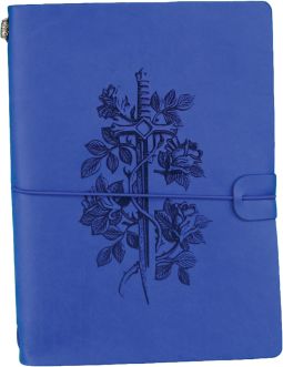 Role Playing Game Character Journal: Blue - Sword and Rose