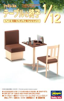 Hasegawa 1/12 Family Restaurant Table & Chair