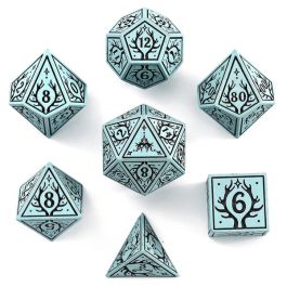 7-Set Druid Solid Metal: Cyan with Black