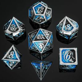 7-Set Dragon Solid Metal: BBlack/Blue with Silver