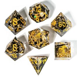 7-Set Captured Magic: Hand Sanded Sharp Edge Resin: Tainted Treasures