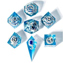 7-Set Always Watching: Hand Sanded Sharp Edge Resin: Blue Eyes