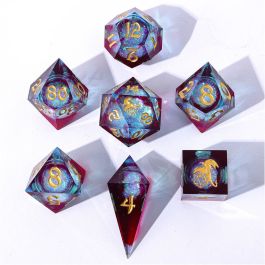 7-Set Captured Magic Liquid Core Hand Sanded Sharp Edge Resin:Elemental Mana