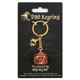Keychain: d20 Draconis: Gold & Ruby