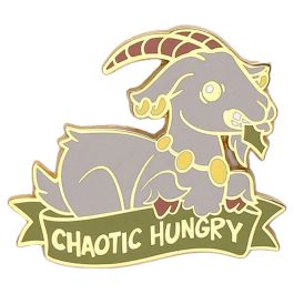 Enamel Pin: Alternative Alignments: Chaotic Hungry Goat