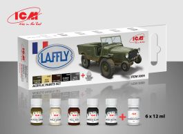 ICM Acrylic paint set for Laffly V 15T and other French AFV
