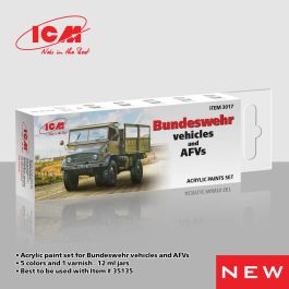 ICM Acrylic Paint Set for German military trucks ( 1970 -1980)