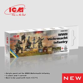 ICM Acrylic Paint Set for WWII Wehrmacht Infantry