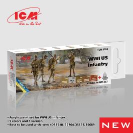 ICM Acrylic Paint Set for WWI US Infantry