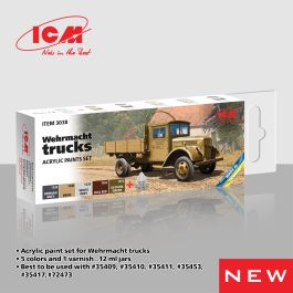 ICM Acrylic Paint Set for Wehrmacht trucks