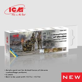 ICM Acrylic Paint Set for Armed Forces of Ukraine (camouflage uniform)