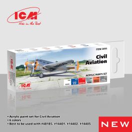 ICM Acrylic Paint Set for Civil Aviation