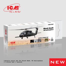 ICM Acrylic Paint Set for Black Hawk. US helicopters