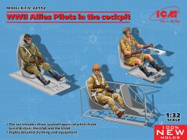 ICM 1/32 WWII Allies Pilots in the cockpit (British, American, Soviet) (100% new molds)