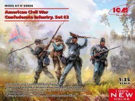 ICM 1/35 American Civil War Confederate Infantry. Set #2 (100% new molds)