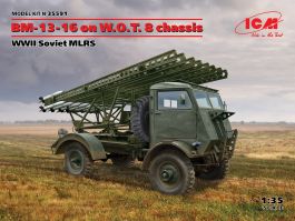 ICM BM-13-16 on W.O.T. 8 chassis, WWII Soviet MLRS 1/35 Scale