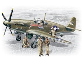 ICM 1/48 Mustang P-51B with USAAF Pilots and Ground Personnel