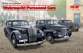 ICM Wehrmacht Personnel Cars   (Kadett K38 Saloon, Kapitan Saloon, Admiral Saloon)