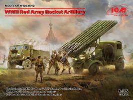 ICM 1/35 WWII Red Army Rocket Artillery (BM-13-16 on W.O.T. 8 chassis, Model W.O.T. 6, WWII Soviet BM-13-16 MLRS Vehicle Crew, RKKA Drivers (1943-1945))