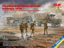 ICM 1/35 American Expeditionary Forces in Europe, 1918 Diorama
(Standard B Liberty, FWD Type B, Model T 1917 Ambulance, US Infantry, US Drivers)