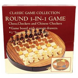 Walnut Round 3-in-1 Set