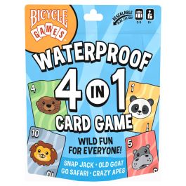 Bicycle: Waterproof 4 in 1 (Go Fish, Crazy 8s, Slap Jack, Old Maid)