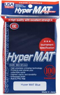 Sleeves: Full Size Hyper Matte Blue (100) USA Pack