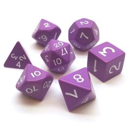 7-SetJumboTube Dice: Purple/White