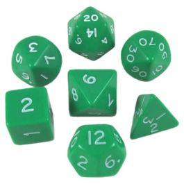 7-SetCube Jumbo PL Dice: Green/White