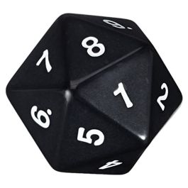 d20Single55mm CountdownBlack