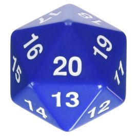 d20Single55mm Countdown Blue