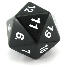 d20Single55mm Countdown Black Bagged