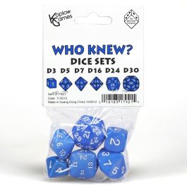 Who Knew? Dice Set Blue/White