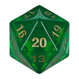 Emerald Gold Countdown D20 Transparent55mm