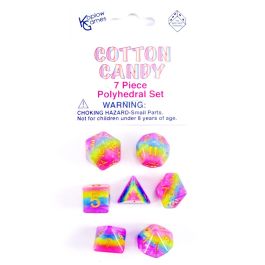 7-Set Translucent: Cotton Candy Rainbow/Gold