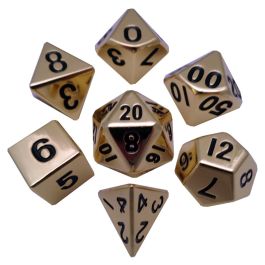 Dice: 7-Set Gold Metal