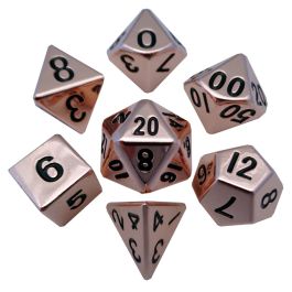 Dice: 7-Set Copper Metal