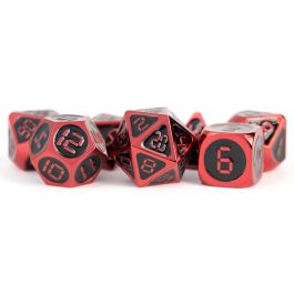 Dice:7-Set Metal Digital Enamel Red/Black