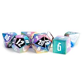 Dice:7-Set Metal Aegis Rainbow/White