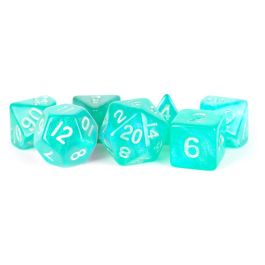 Dice:7-Set Stardust Turquoise/Silver