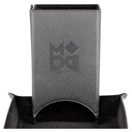 Dice Tower: Fold Up Leather Black