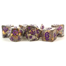 Dice:7-Set Foil Grey-gold/Purple