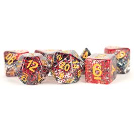 Dice:7-Set Particle Red-black/Gold