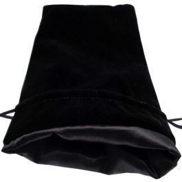 Dice Bag: 6x8: Velvet/Satin: BK