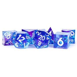 Dice:7-Set Sharp Edge Resin: Oceanic Flare