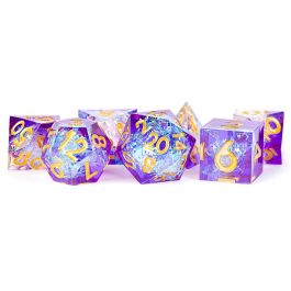 Dice:7-Set Sharp Edge Resin: Royal Geode