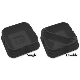 X Trayz Black with Clear Lid 3.5`W x 3.5`D x 1.3`H