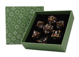 LPG Dice: Scaled Eye Dice Set - Gold/Red